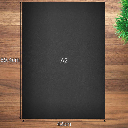 A2 Black Sugar Paper 100gsm