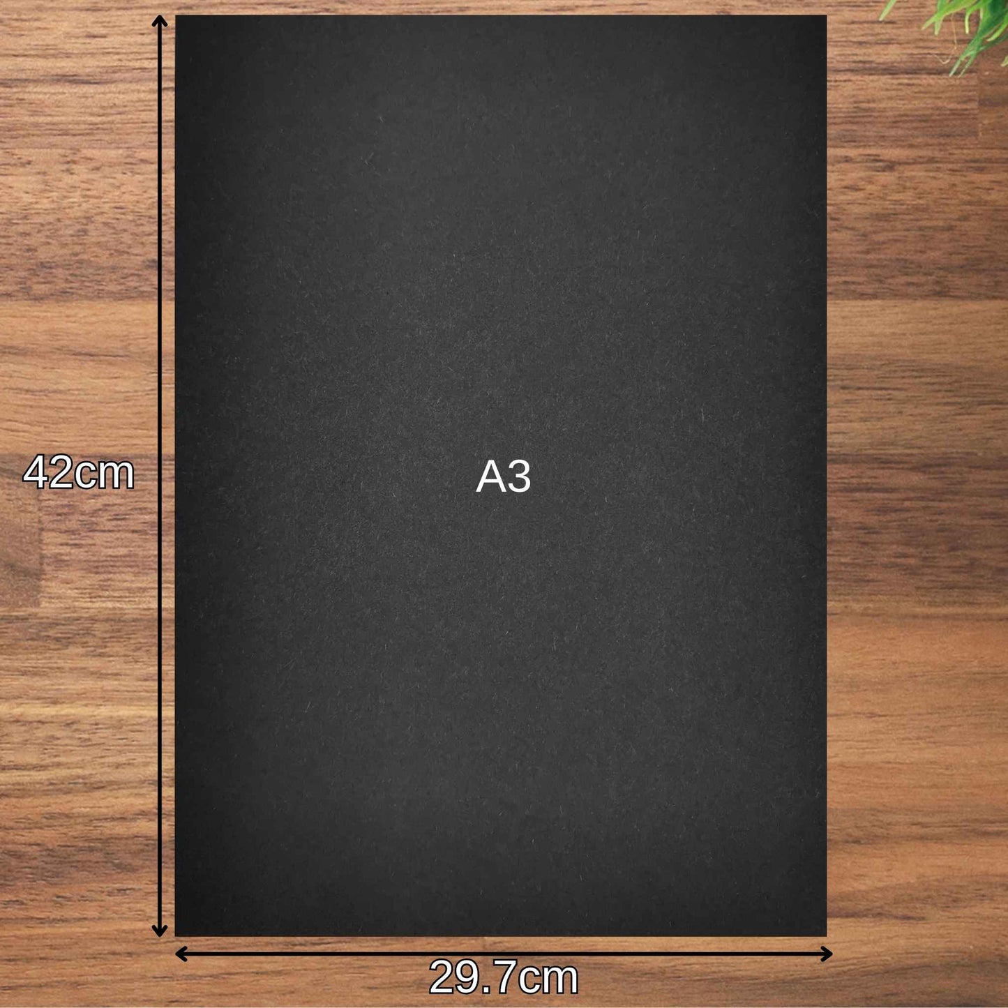A3 Black Sugar Paper 100gsm - 100% Recycled, Ideal for Crafting and Drawing Projects