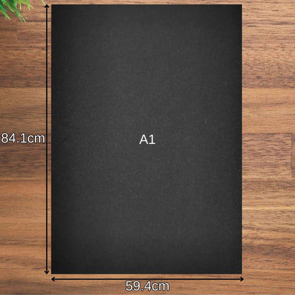 Recycled Black Sugar Paper A1 - 100gsm Craft Paper for Art, Drawing, and School Projects