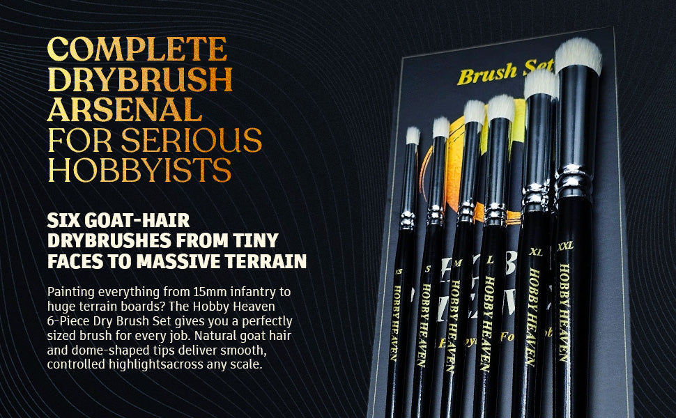 Hobby Heaven Dry Brush — Goat Hair Domed