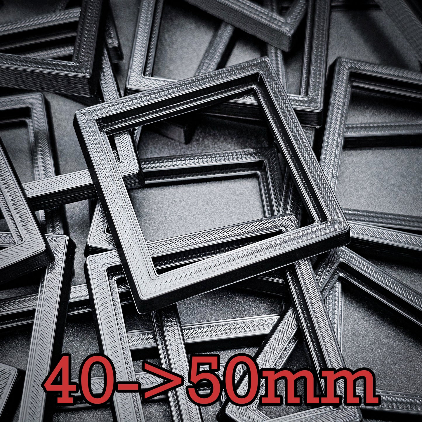 40 to 50mm Square Bases Converters 3d Print