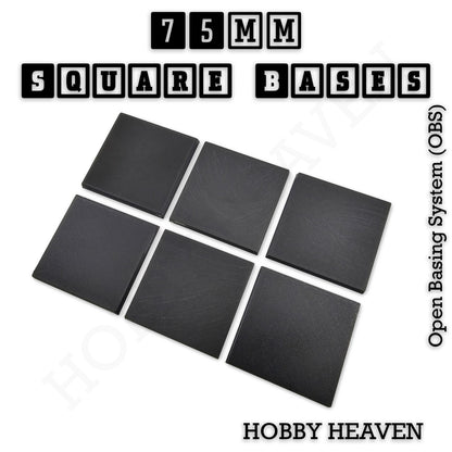75mm Square Textured Bases 3d Printed