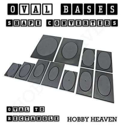 Wargaming Oval to Rectangle Base Converters – Tabletop Games | 3D Printed Tabletop Accessories