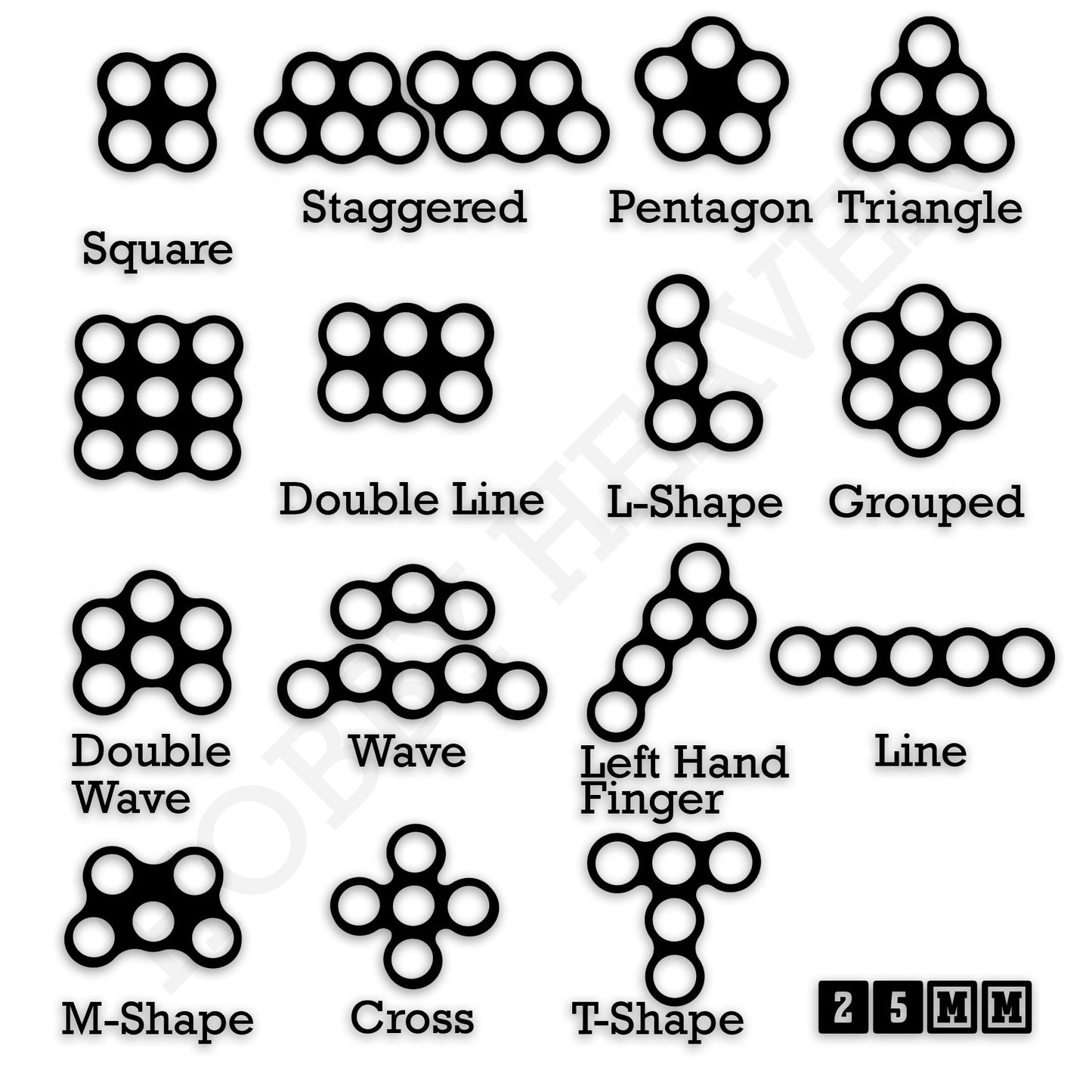 25mm Movement Trays for Tabletop Games | Waargaming | Full Range