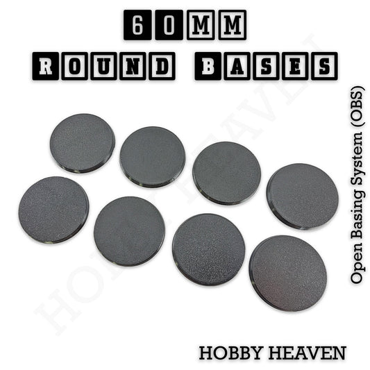'True' 60mm Round Textured Bases 3d Printed