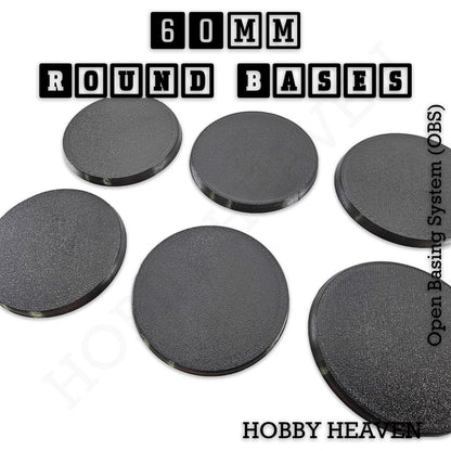 'True' 60mm Round Textured Bases 3d Printed