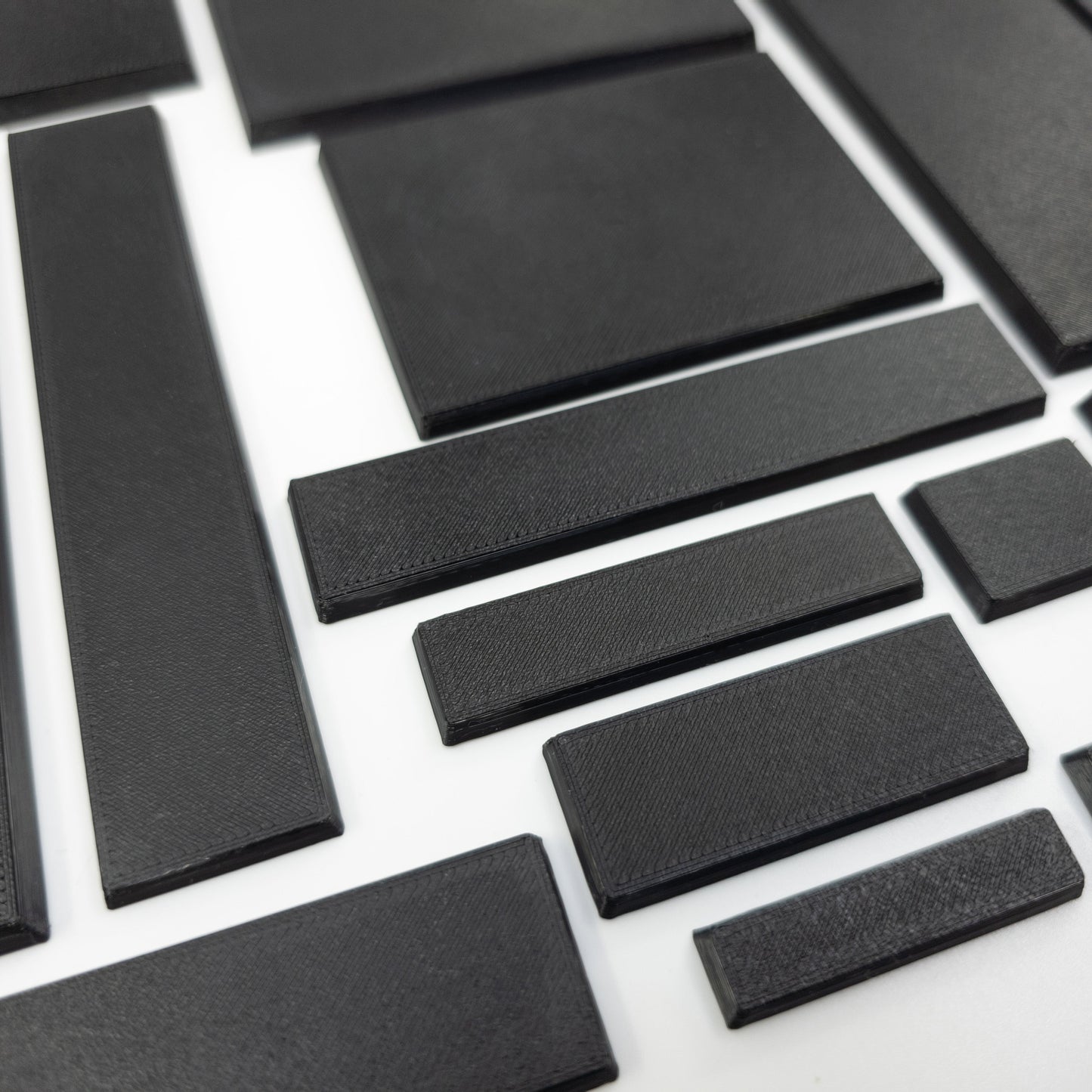 Rectangle Bases Range Sizes - 20x15mm to 75x25mm Small Sizes 3d Print Full Range Tabletop Games