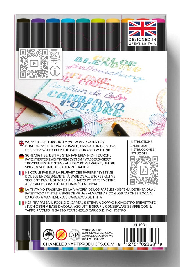 Chameleon Fineliner Pens - 10 Pack