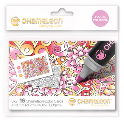 Chameleon Color Cards  - Floral Patterns (16 Pack)