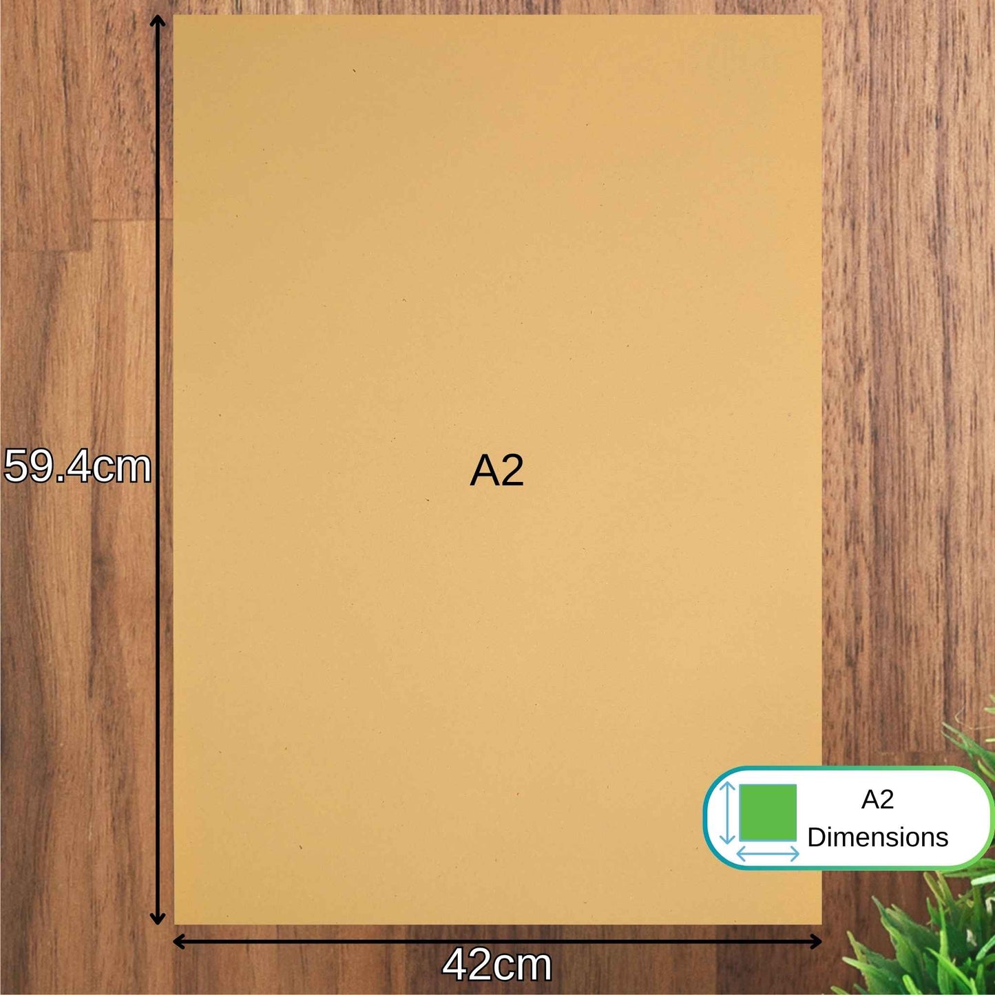 A2 Gold Yellow Sugar Paper Recycled 100gsm