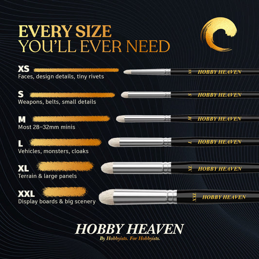 Hobby Heaven Dry Brush — Goat Hair Domed