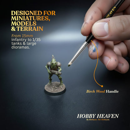 Hobby Heaven Dry Brush Set — Goat Hair Domed