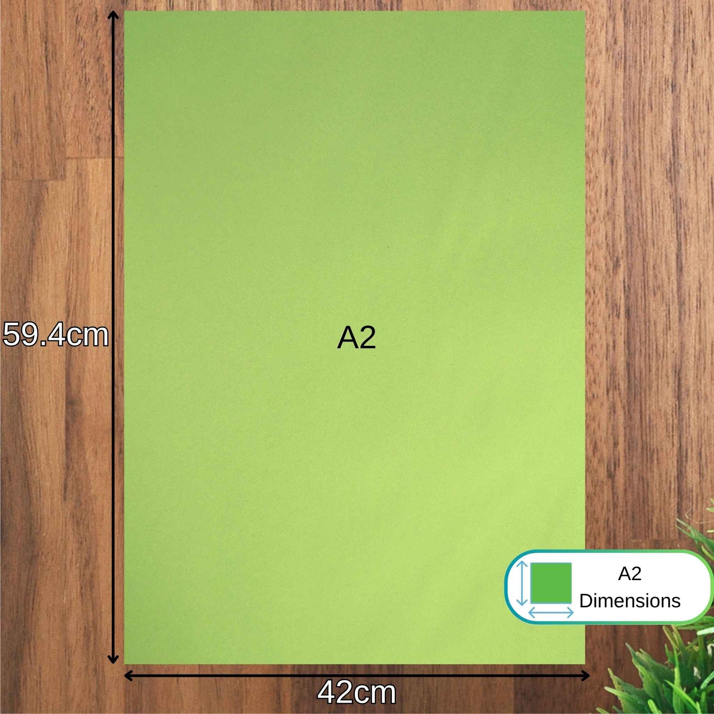 A2 Lime Green Sugar Paper Recycled 100gsm