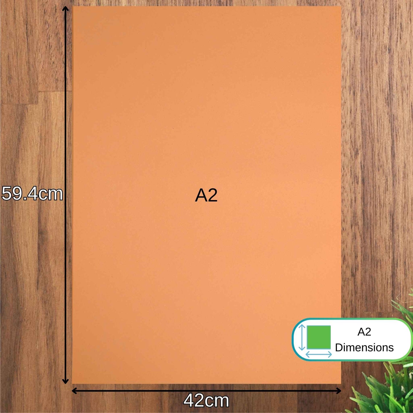 A2 Orange Sugar Paper Recycled 100gsm