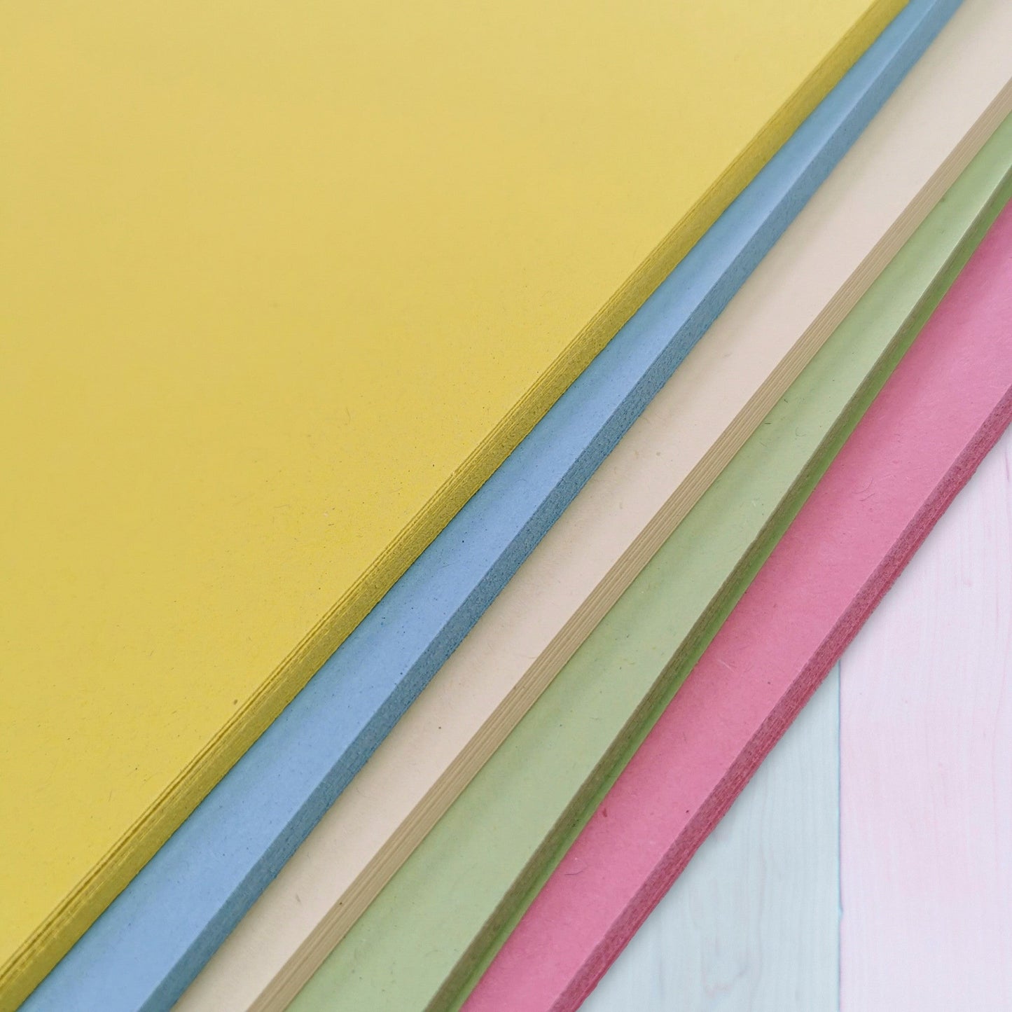 A3-A6 Recycled Pastel Card 180gsm - 5 Assorted Colours