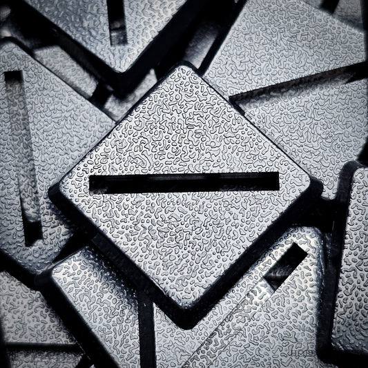 20mm Square Slotted Plastic Bases