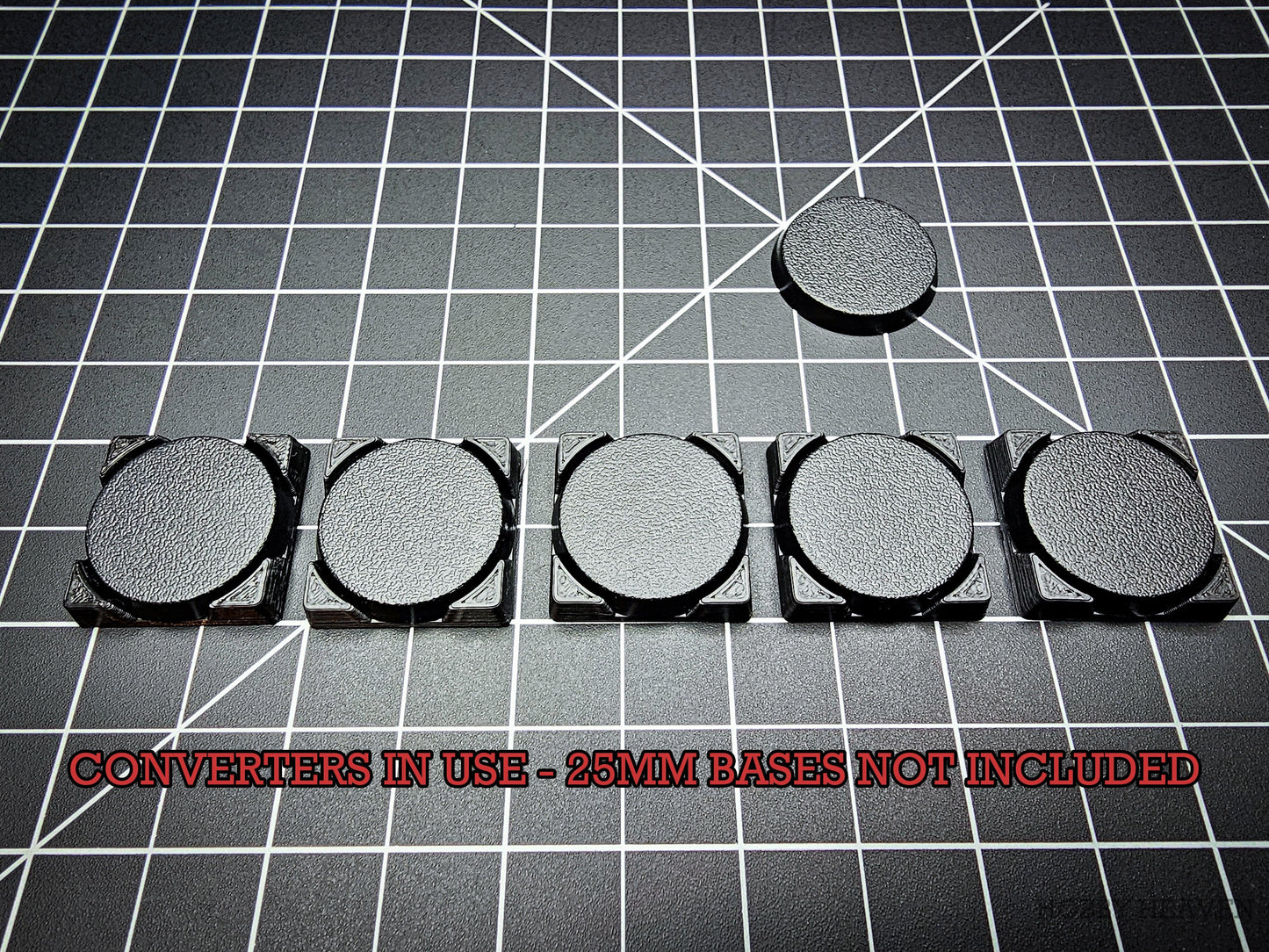 25mm Round to 25mm Square Bases Converters 3d Print