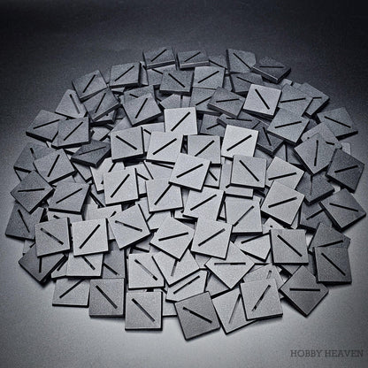 30mm Square Diagonal Slotted Plastic Bases