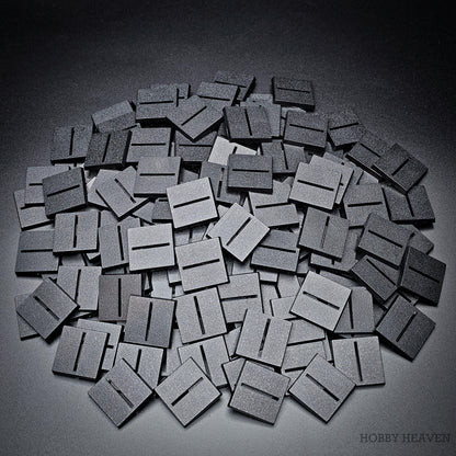 30mm Square Parallel Slotted Plastic Bases