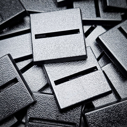 25mm Square Parallel Slotted Plastic Bases