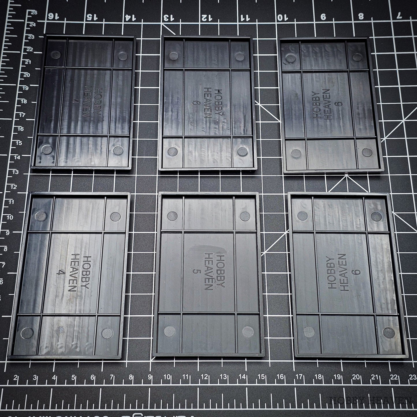 100x60mm Rectangular Plain Plastic Bases