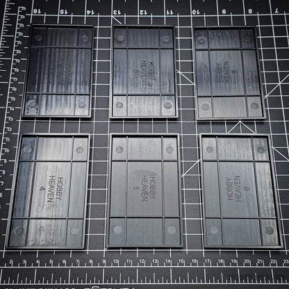 100x60mm Rectangular Plain Plastic Bases