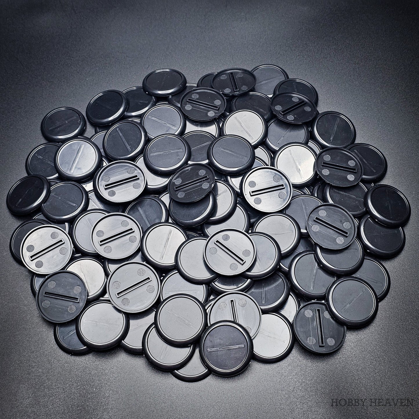 40mm Wide Lip Round Plastic Bases