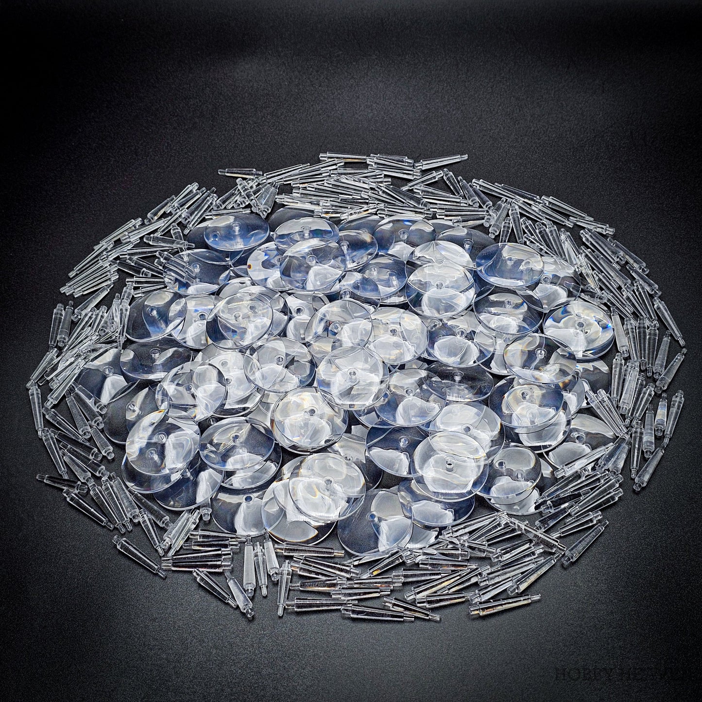 32mm Round Flying Clear Plastic Base