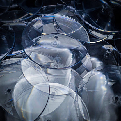 60mm Round Flying Bases – Clear Plastic Stands for Sci-Fi & Fantasy Wargaming Miniatures