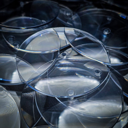 60mm Round Flying Bases – Clear Plastic Stands for Sci-Fi & Fantasy Wargaming Miniatures