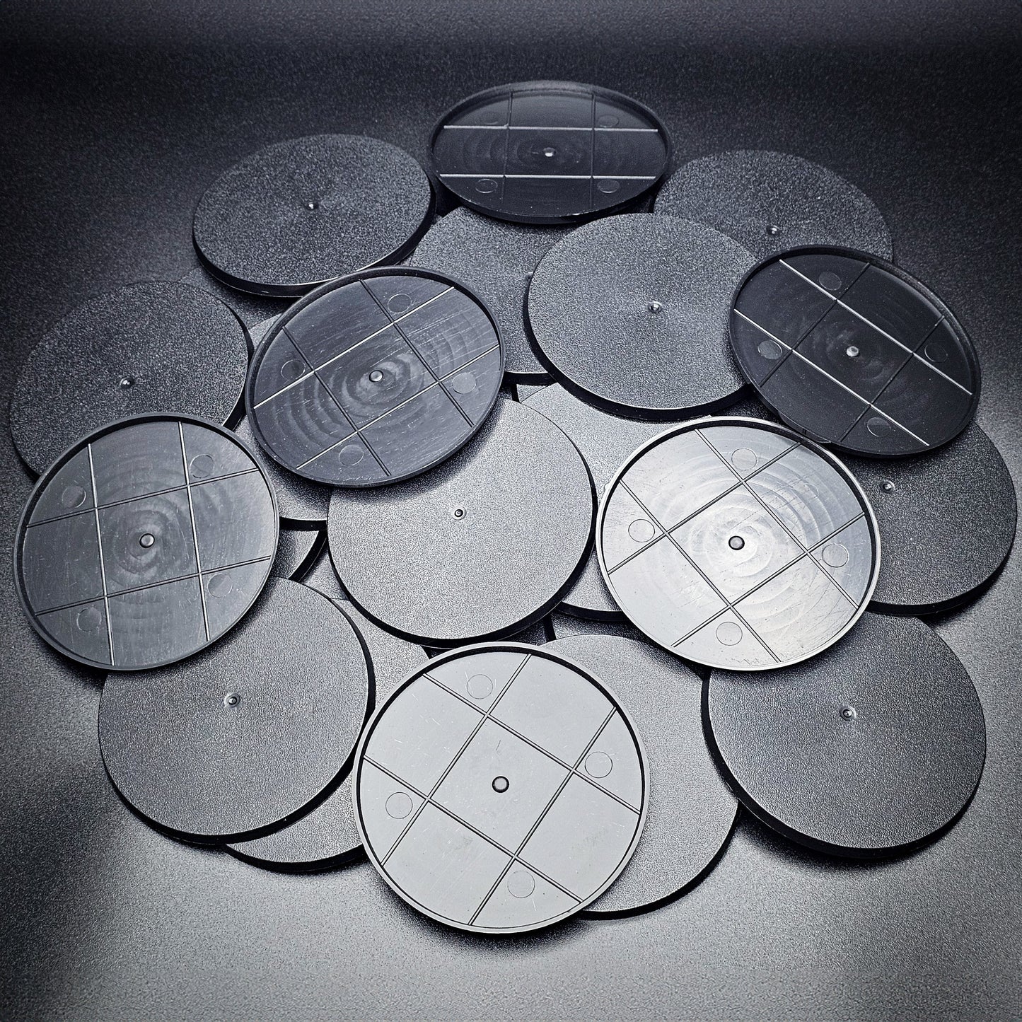 90mm Round Plain Plastic Bases