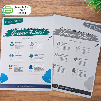 White A5 100% Recycled Copy Printer Office Paper 1000 Sheets 90gsm