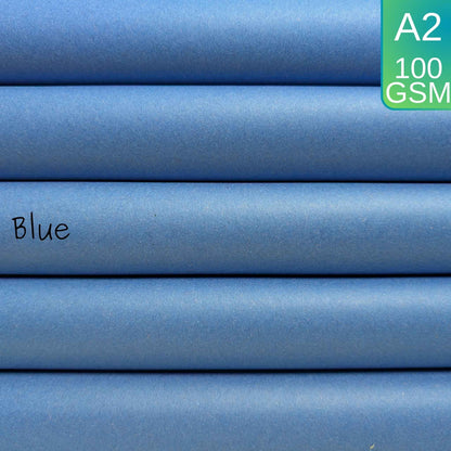 100% Recycled Blue Sugar Paper A2 100gsm - Perfect for Art, Craft and School Projects