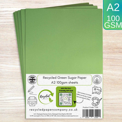 A2 Green Sugar Paper Recycled 100gsm