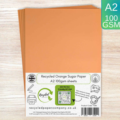 A2 Orange Sugar Paper Recycled 100gsm