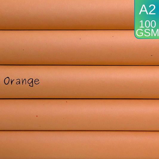 A2 Orange Sugar Paper Recycled 100gsm