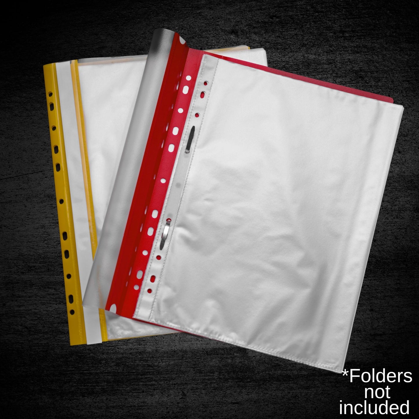 Clear View 100% Recycled A4 Punched Pockets Pack of 100, 30 Micron Thick