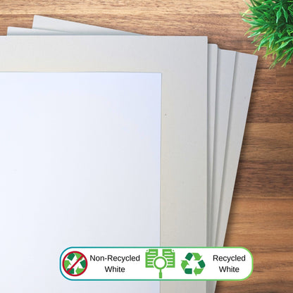 A3 White Recycled Card 220gsm - Thick, Textured,