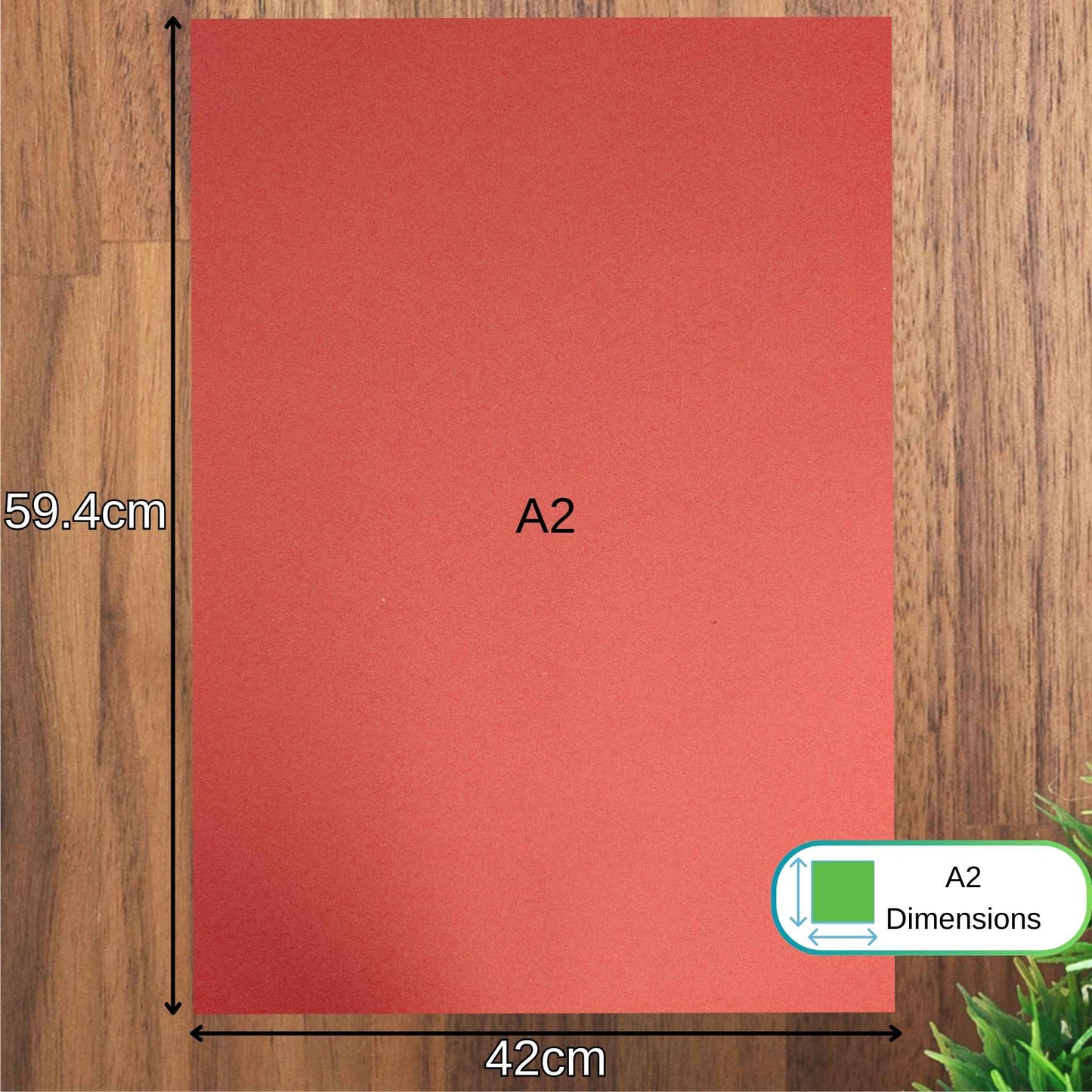 A2 Red Sugar Paper Recycled 100gsm for Arts and Crafts