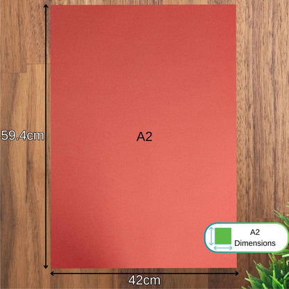 A2 Red Sugar Paper Recycled 100gsm for Arts and Crafts