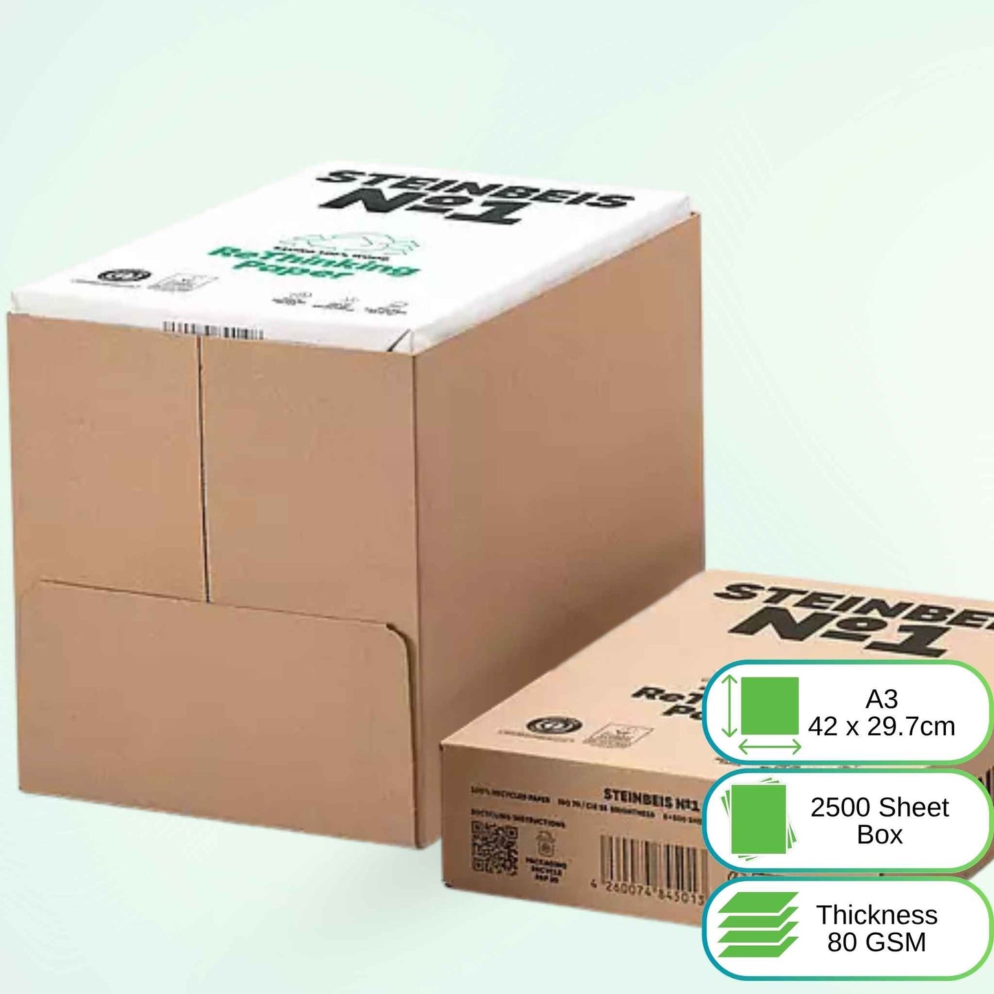 Steinbeis Classic №1 A3 Printer Paper 100% Recycled 80 gsm Natural White
