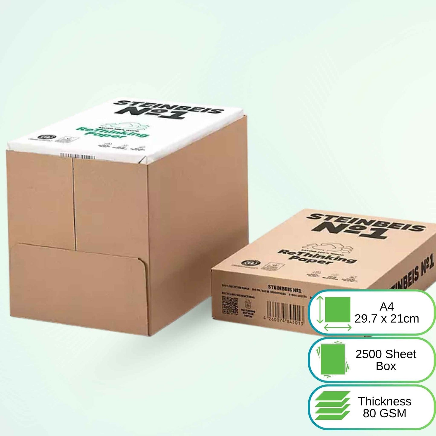 Steinbeis Classic №1 A4 Printer Paper 100% Recycled 80 gsm Natural White