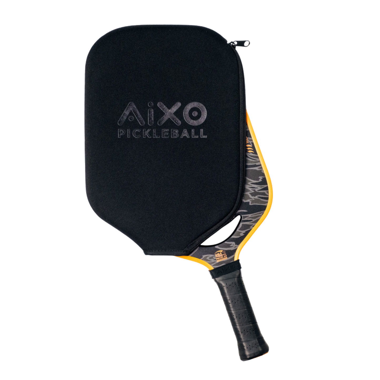 Pickleball Paddle Aixo P14C Reaper Series Tiger King 18K Raw Carbon