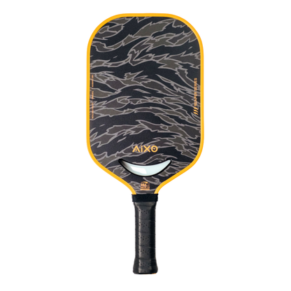Pickleball Paddle Aixo P14C Reaper Series Tiger King 18K Raw Carbon