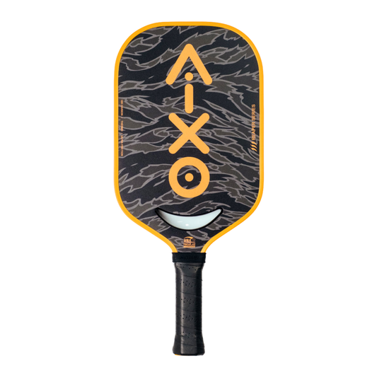 Pickleball Paddle Aixo P14C Reaper Series Tiger King 18K Raw Carbon