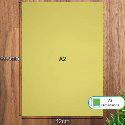 A2 Yellow Sugar Paper Recycled 100gsm