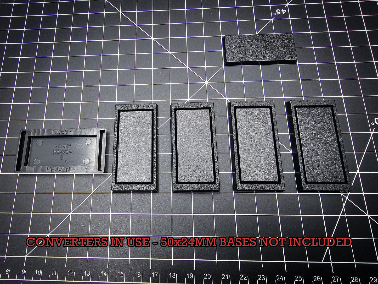 50x24mm to 60x30mm Rectangle Bases Converters ABS Plastic