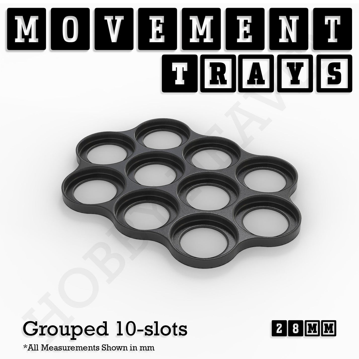 28mm Movement Trays for Tabletop Games | Wargaming | Full Range