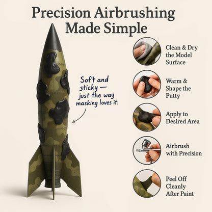 Elastic Masking Putty for Airbrushing – Reusable Camouflage Tool | Hobby Heaven HHP-1001