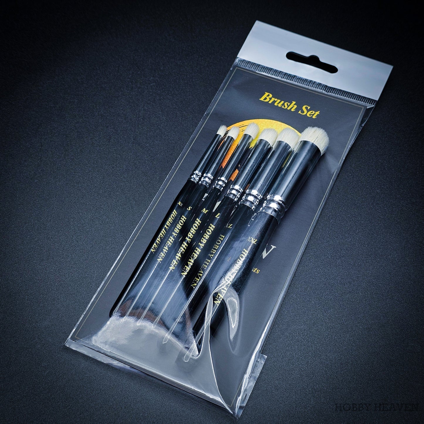 Hobby Heaven Dry Brush Set — Goat Hair Domed